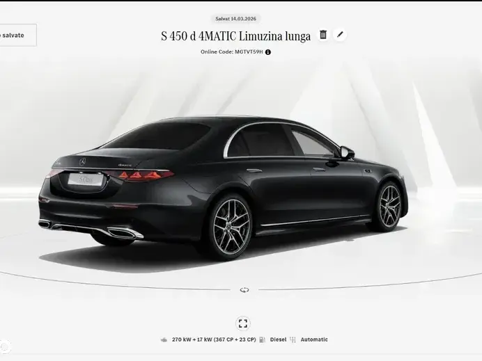 Mercedes-Benz S W223 450 d 4MATIC Long Aut