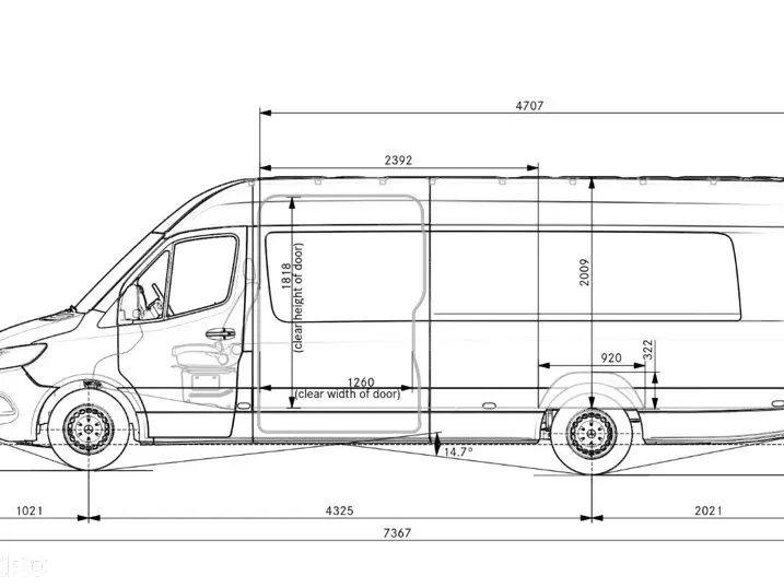 Mercedes-Benz Sprinter 319 CDI CD L3 190 CP RWD 6MT SELECT