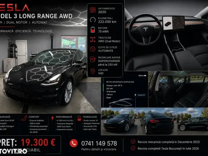 Tesla Model 3 Langstreckenbatterie Allradantrieb Dual Motor