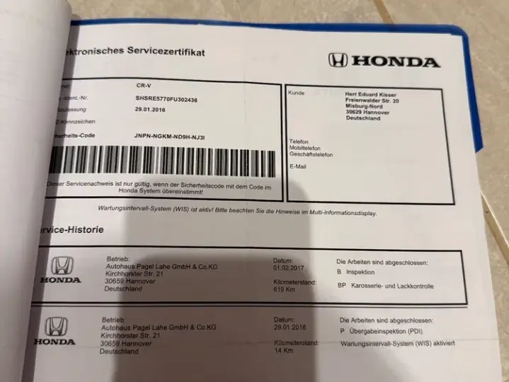 Honda CR-V 2.0i-VTEC 2WD Elegance