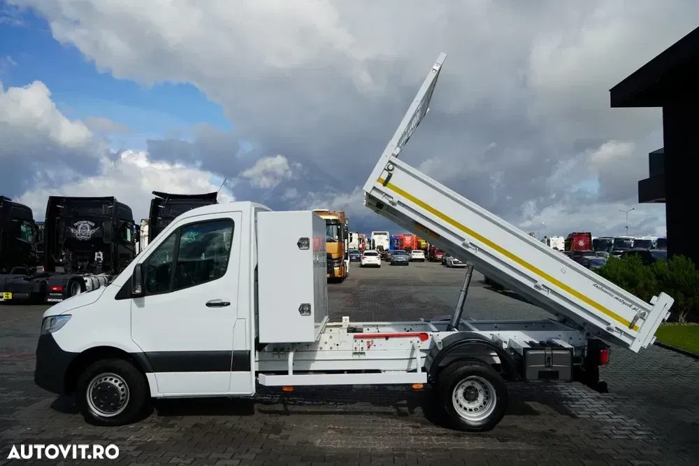 Mercedes-Benz SPRINTER / BASCULABILĂ - 3 M / ROȚI DUBLE SPATE / MANUALĂ / IMPORT — imagine 4