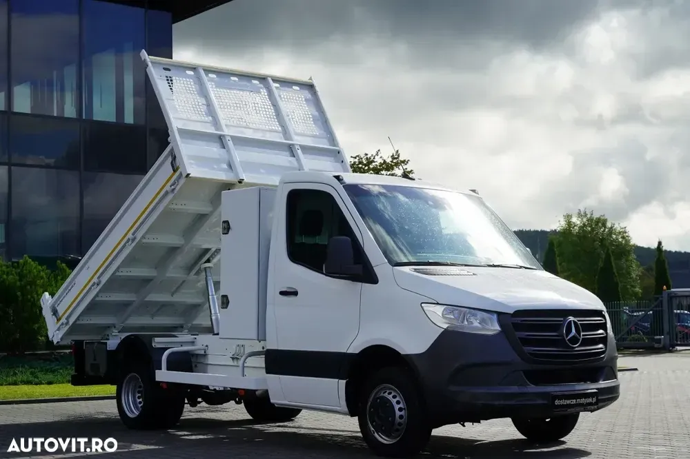 Mercedes-Benz SPRINTER / BASCULABILĂ - 3 M / ROȚI DUBLE SPATE / MANUALĂ / IMPORT — imagine 3