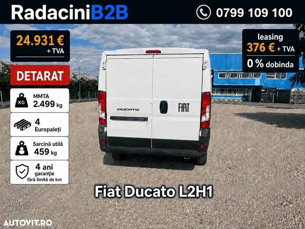 FIAT Ducato L2H1 DETARAT 2.490 kg — imagine 3