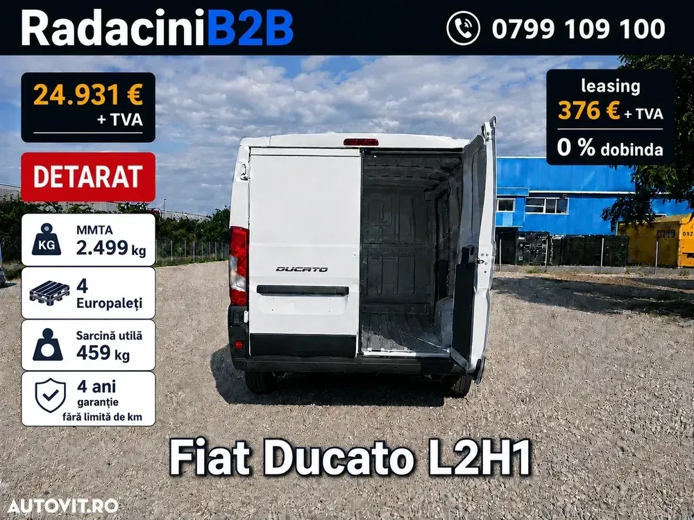 FIAT Ducato L2H1 DETARAT 2.490 kg — imagine 4