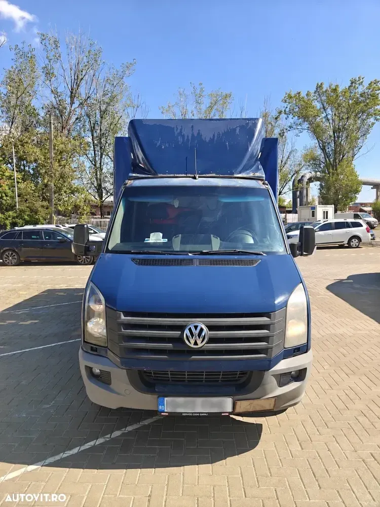 Volkswagen Crafter 2.0 TDI 143 CP prelată + remorcă prelată 2 axe - ansamblu complet — imagine 2