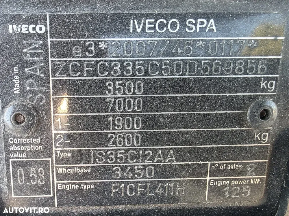 Iveco DAILY 35C15 CUB cu FRIG — imagine 6
