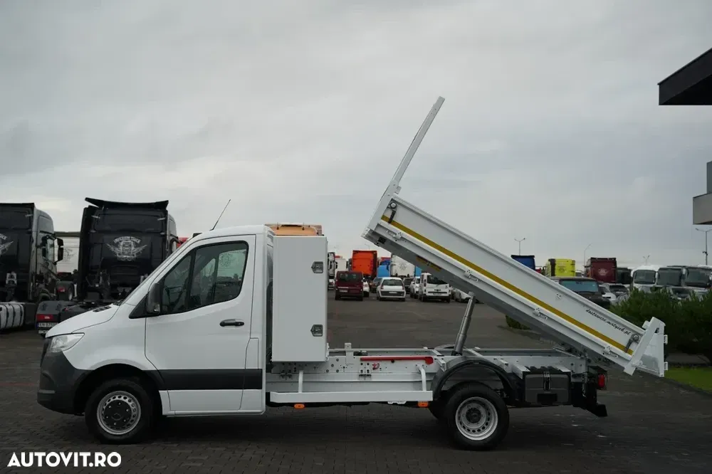 Mercedes-Benz SPRINTER / BASCULABILĂ - 3 M / ROȚI SPATE DUBLE / MANUALĂ / IMPORT — imagine 4
