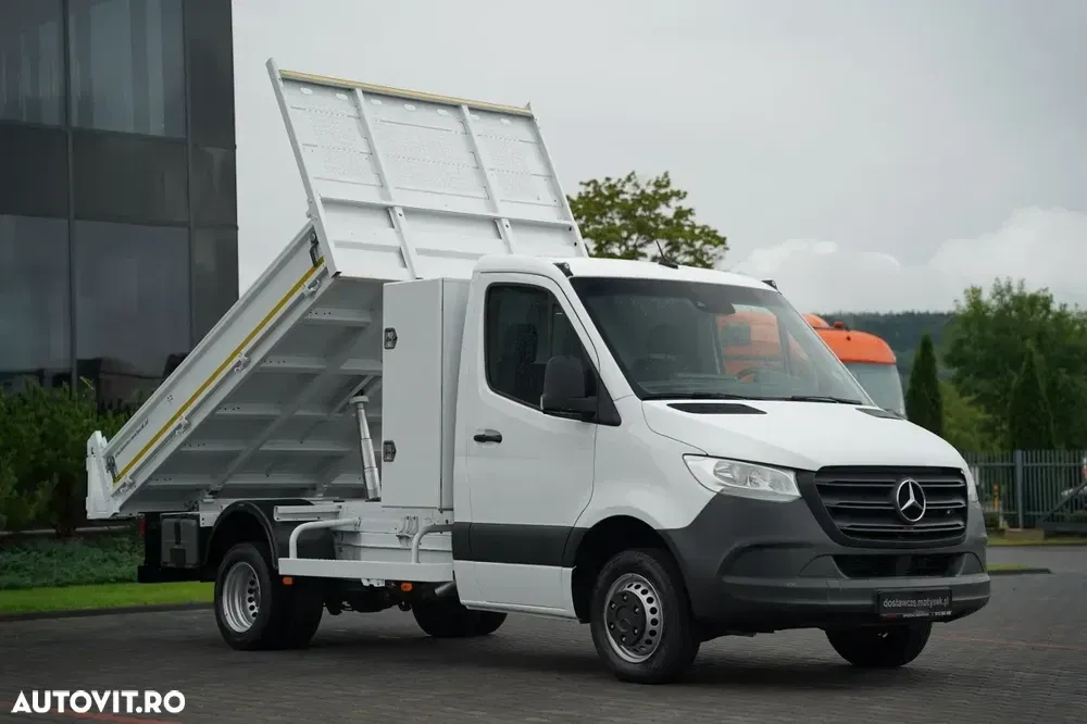 Mercedes-Benz SPRINTER / BASCULABILĂ - 3 M / ROȚI SPATE DUBLE / MANUALĂ / IMPORT — imagine 3
