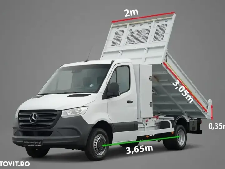 Mercedes-Benz SPRINTER / BASCULABILĂ - 3 M / ROȚI SPATE DUBLE / MANUALĂ / IMPORT
