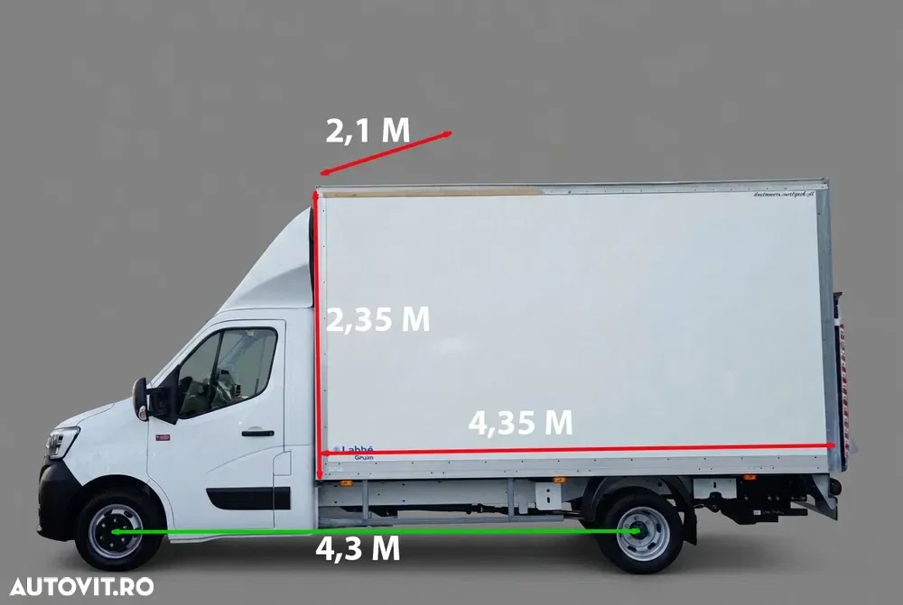 Renault MASTER / CONTAINER - 4,3 M / DHOLLANDIA LIFT - 750 KG / IMPORTAT / EURO 6 — imagine 2