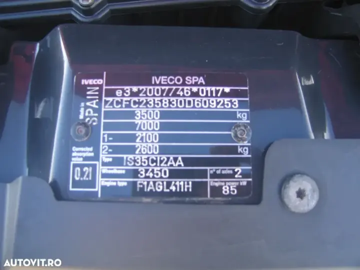 Iveco DAILY 35 C 13, 3 LOC. BASCULABIL, AC . EURO VI .