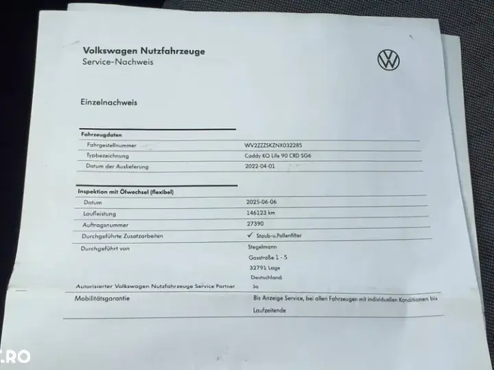 Volkswagen Caddy Life 2.0 TDI 90 kW
