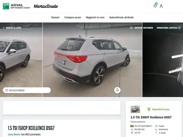 Seat Tarraco 1.5 TSI DSG7 Xcellence