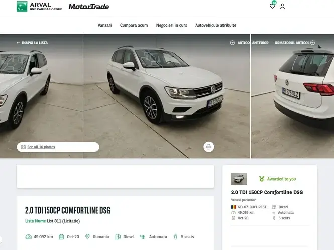 Volkswagen Tiguan 2.0 TDI DPF DSG Comfortline